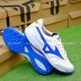  Giày Bóng Đá Cỏ Nhân Tạo Mizuno Morelia Sala Trắng Xanh Bích Đinh Tròn TF 