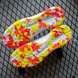  Giày Bóng Đá Cỏ Nhân Tạo Mizuno Morelia Neo 3 Sala Beta SF Bo Thun Trắng đế camo đỏ TF 
