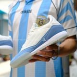  Giày Bóng Đá Futsal F50 Freestyle 24 Messi Trắng/Xanh Da IC 