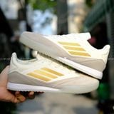  Giày Bóng Đá Futsal F50 Freestyle 24 Messi Trắng/Xám Logo Vàng Đồng IC 