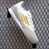  Giày Bóng Đá Futsal F50 Freestyle 24 Messi Trắng/Xám Logo Vàng Đồng IC 