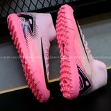  Giày Bóng Đá Cỏ Nhân Tạo Mercurial Superfly 10 Cổ Cao Hồng gót đen TF 