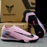 Giày Bóng Đá Cỏ Nhân Tạo Mercurial Vapor 16 Elite Bo thun Hồng nhạt gót đen TF 