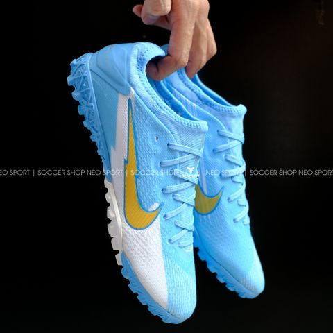  Giày Đá Banh Cỏ Nhân Tạo Mer Vapor 13 Pro bo thun Xanh Da TF 