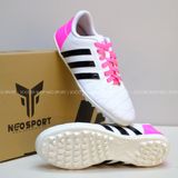  Giày Bóng Đá Cỏ Nhân Tạo 3 sọc 11Pro NEO Da sần Hồng Trắng TF 