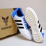  Giày Bóng Đá Cỏ Nhân Tạo 3 sọc 11Pro NEO Da sần Xanh Trắng TF 