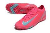  Giày Bóng Đá Cỏ Nhân Tạo Mercurial Vapor 16 Elite Bo Thun Hồng Đậm Logo xanh TF 