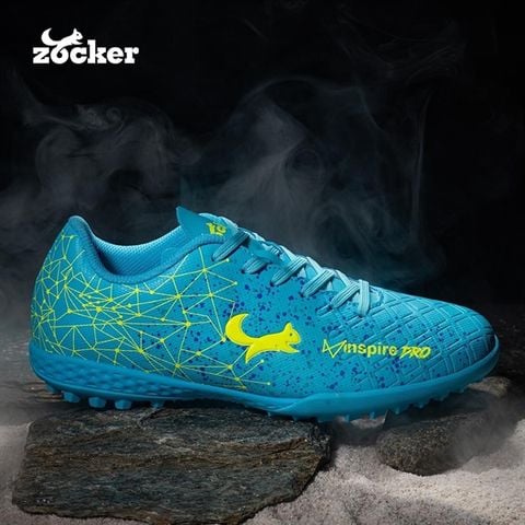  Giày Bóng Đá Chính Hãng Zocker Inspire Pro Xanh Da TF 