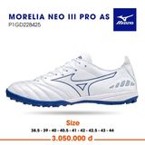  Giày Bóng Đá Chính Hãng Mizuno Morelia Neo III Pro As Trắng Đế Xanh TF 