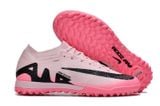  Giày Bóng Đá Cỏ Nhân Tạo Mercurial Vapor 15 Elite Airzoom Bo Thun Hồng Phấn Nhạt Đen TF 