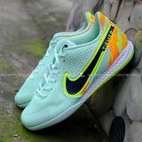  Giày Bóng Đá Futsal Tiempo 9 Pro Xanh Mint Gót Cam IC 