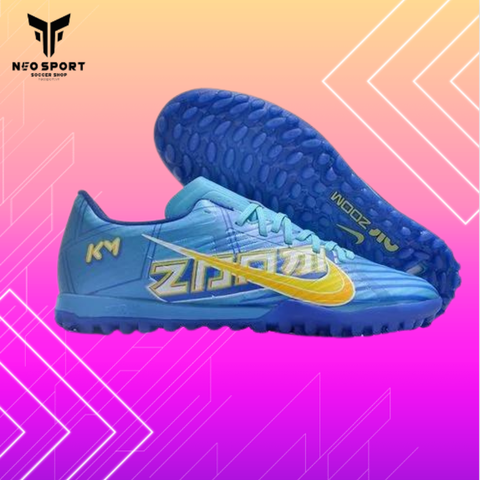  Giày Bóng Đá Cỏ Nhân Tạo Mercurial Vapor 15 Academy SF Mbapee Xanh Bích TF 