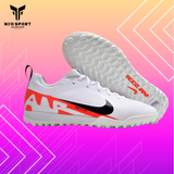  Giày Bóng Đá Cỏ Nhân Tạo Mercurial Vapor 15 Pro Airzoom Bo Thun Trắng Gót Đỏ vân chìm TF 