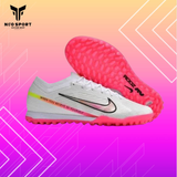  Giày Bóng Đá Cỏ Nhân Tạo Mercurial Air Zoom Vapor 15 Elite Bo Thun Trắng Đế Hồng Rashford TF 