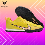  Giày Bóng Đá Cỏ Nhân Tạo Mercurial Vapor 15 Pro Air Zoom Bo Thun Vàng Đế Đen TF 