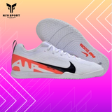  Giày Bóng Đá Futsal Mercurial Vapor 15 Pro Airzoom SF Bo Thun Trắng gót đỏ IC 