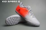  Giày Bóng Đá Chính Hãng Akka SPEED II KID Xám/Cam TF 
