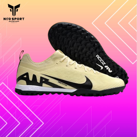  Giày Bóng Đá Cỏ Nhân Tạo Mercurial Vapor 15 Pro Airzoom Bo Thun Nâu trà sữa Mad Ready TF 