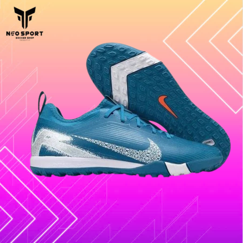  Giày Bóng Đá Cỏ Nhân Tạo Mercurial Vapor 16 Pro Bo Thun V3 Xanh Cổ Vịt TF 