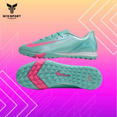  Giày Bóng Đá Cỏ Nhân Tạo Mercurial Vapor 16 Academy Cosmic Xanh Ngọc/Hồng TF 