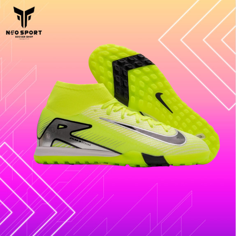  Giày Bóng Đá Cỏ Nhân Tạo Mercurial Superfly 10 Cổ Cao Chuối/Đen TF 