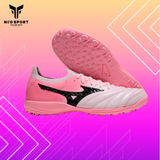  Giày Bóng Đá Cỏ Nhân Tạo Mizuno Morelia Neo 3 Sala Beta SF Bo Thun Hồng/Trắng TF 