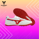  Giày Bóng Đá Cỏ Nhân Tạo Mizuno Morelia Sala Trắng/Logo Đỏ TF 