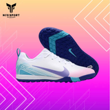  Giày Bóng Đá Cỏ Nhân Tạo Mercurial Vapor 16 Pro Trắng Đế Xanh Bích TF 