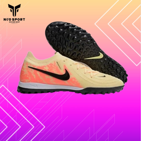  Giày Bóng Đá Cỏ Nhân Tạo Phantom GX2 Elite Bo Thun Vàng Gót Cam TF 