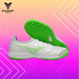  Giày Bóng Đá Cỏ Nhân Tạo Mizuno Morelia Neo 3 Sala Beta SF Bo Thun Trắng/Xanh Lá TF 