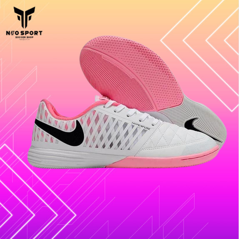  Giày Bóng Đá Futsal Lunar Gato II Trắng đế hồng IC 