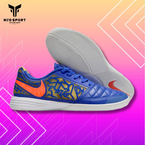  Giày Bóng Đá Futsal Lunar Gato II Xanh/Trắng IC 