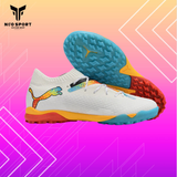  Giày Bóng Đá Cỏ Nhân Tạo Puma Future 7 Bo Thun Trắng Đế 3 Màu TF 