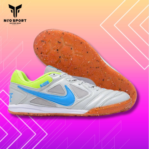  Giày Bóng Đá Futsal Lunar Gato Supreme x SB Trắng/Xám IC 