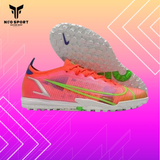  Giày Đá Banh Cỏ Nhân Tạo Mercurial Vapor 14 Elite bo thun Hồng Cam TF 