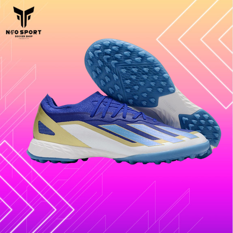  Giày Bóng Đá Cỏ Nhân Tạo Adidas X Crazyfast Elite Messi Xanh Navy Trắng TF 