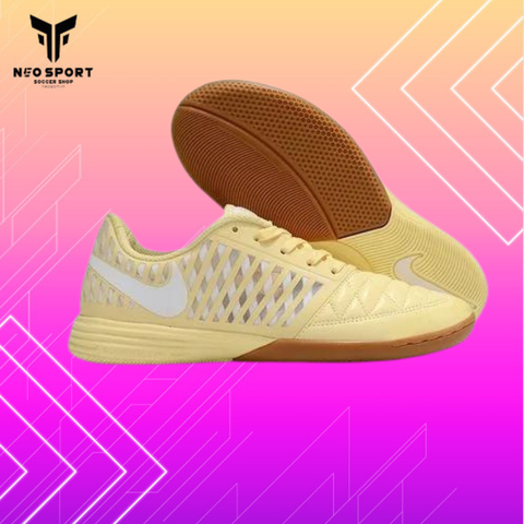  Giày Bóng Đá Futsal Lunar Gato II Vàng Kem đế nâu IC 