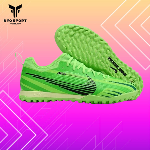  Giày Bóng Đá Cỏ Nhân Tạo Mercurial Vapor 15 Pro Airzoom MDS008 Bo Thun Xanh Lá TF 