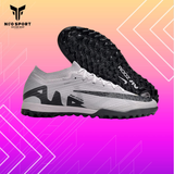  Giày Bóng Đá Cỏ Nhân Tạo Mercurial Air Zoom Vapor 15 Elite Bo Thun Xám Đen TF 