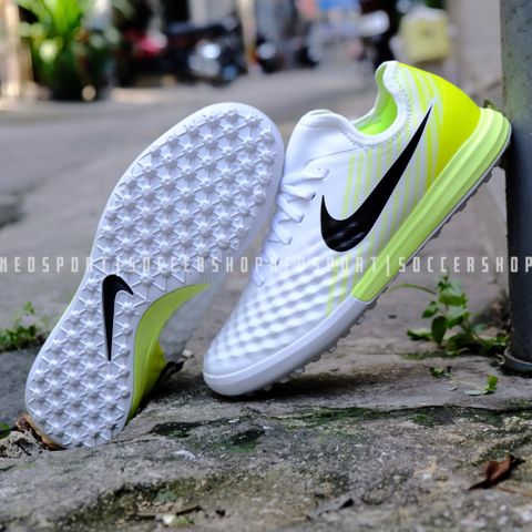  Giày Đá Banh Cỏ Nhân Tạo Magistax bo thun Trắng gót Chuối TF 