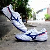  Giày Bóng Đá Chính Hãng Mizuno Morelia Trắng Logo Xanh Bích TF 