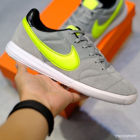  Giày Bóng Đá Futsal Tiempo Sala Xám Logo Chuối IC 