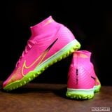  Giày Bóng Đá Cỏ Nhân Tạo Mercurial Air Zoom Superfly 9 Elite Cổ Cao Hồng Đế Chuối TF 
