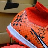  Giày Bóng Đá Cỏ Nhân Tạo Mercurial Air Zoom Superfly 9 Elite MDS CR7 Cổ Cao Đỏ/Cam TF 