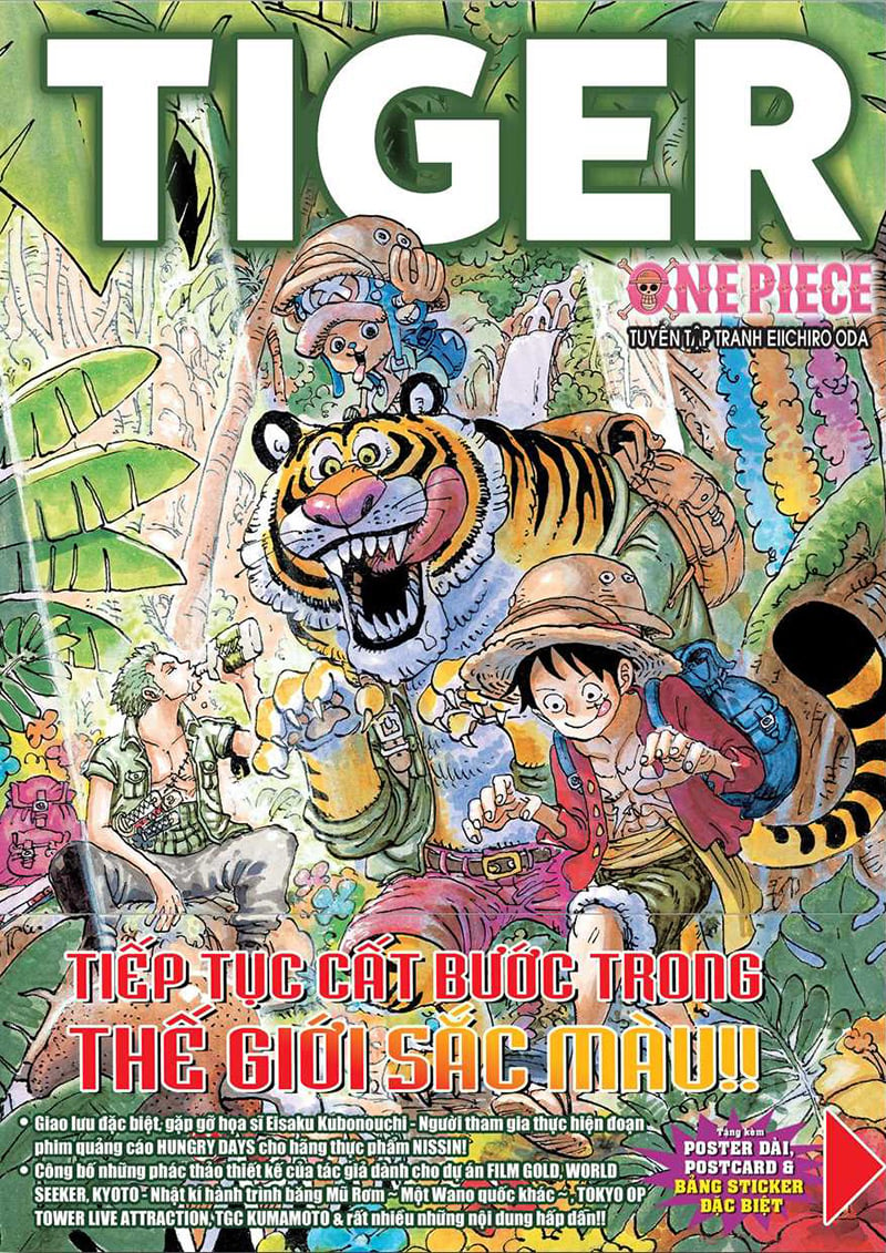 One Piece Color Walk 9 Tiger: Người hâm mộ One Piece đang mong đợi đợt phát hành mới nhất của Color Walk? Chúc mừng! Mùa thu năm nay sẽ chính thức có mặt Color Walk 9 Tiger. Sách tuyệt đẹp với nhiều hình ảnh đóng góp từ tác giả Eiichiro Oda sẽ đưa bạn đến với một thế giới đầy màu sắc và sống động của băng hải tặc Mũ Rơm