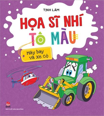 Họa sĩ nhí tô màu - Máy bay và xe cộ