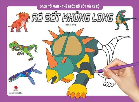 Sách tô màu - Rô bốt khủng long