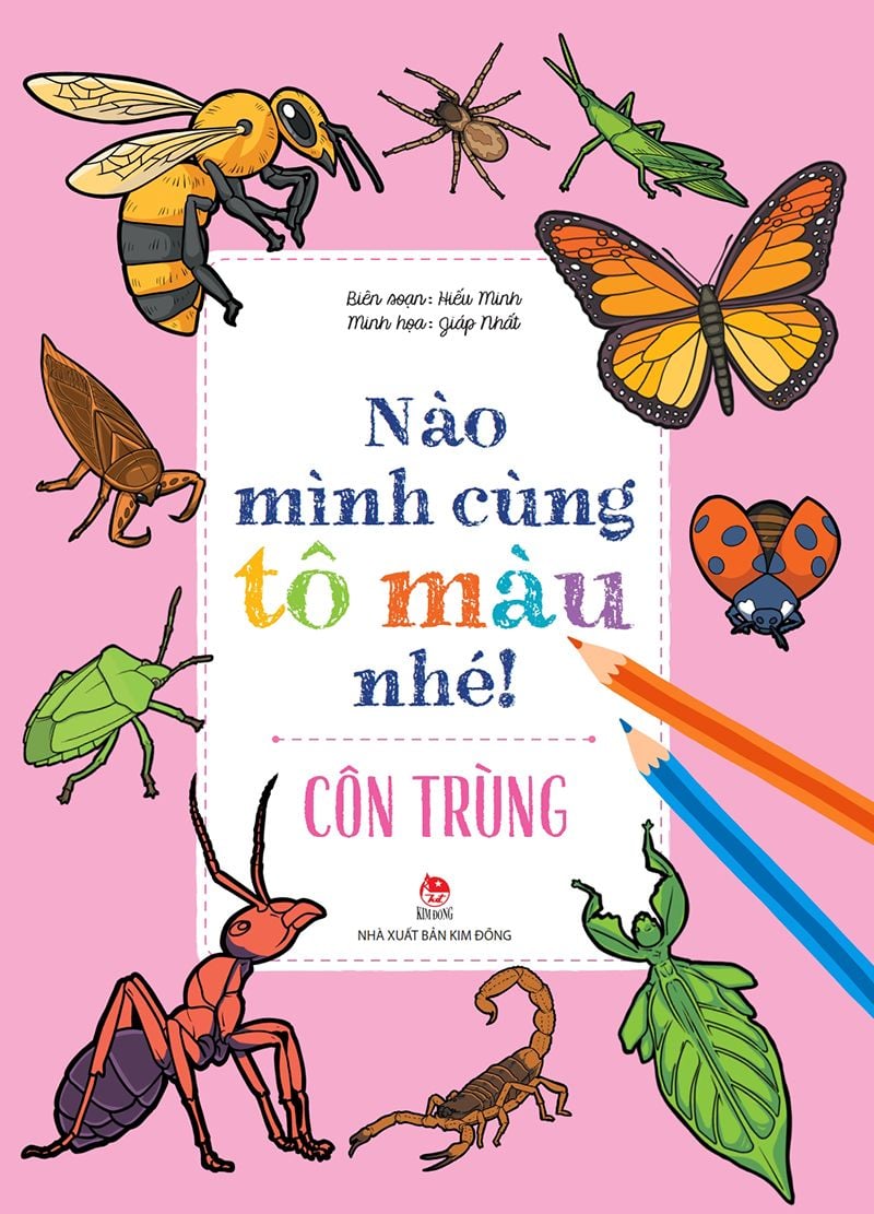 53 Tranh tô màu côn trùng dễ thương cho bé tập tô