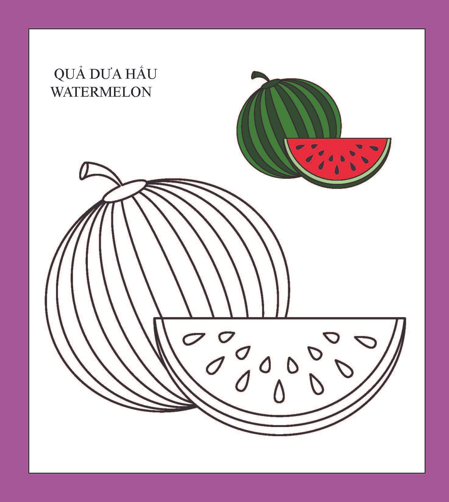 TÔ MÀU BỨC TRANH HÌNH TRÁI CÂY  Color painting fruits Chim Xinh  YouTube