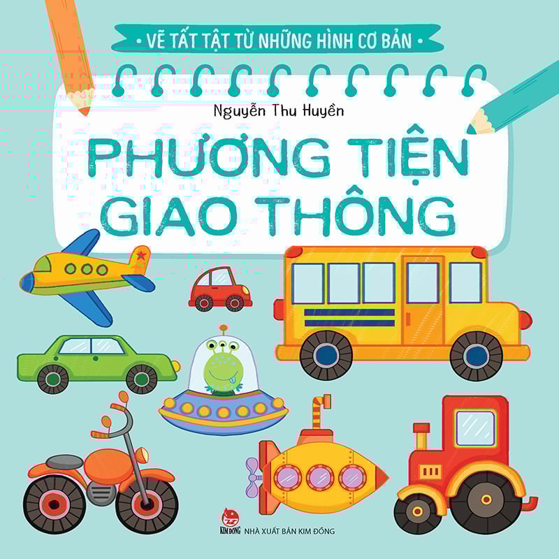 Sách Can Vẽ Hình Tô Màu Chủ Đề Phương Tiện Giao Thông
